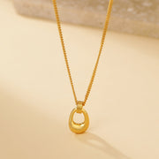 Circle Pendant Necklace - 22K Gold Vermeil