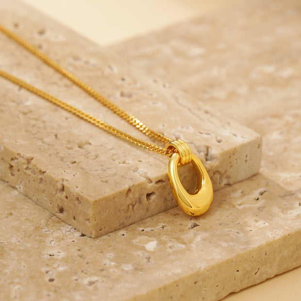 Circle Pendant Necklace - 22K Gold Vermeil