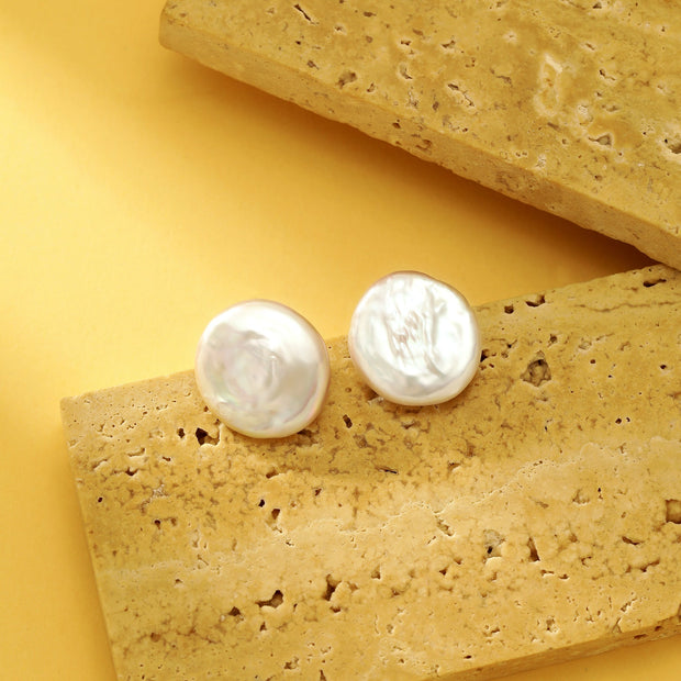 Baroque Pearl Stud Earrings