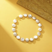 Baroque Pearl Beaded Choker - 14K Gold filled