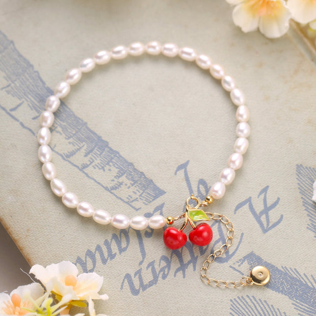 Cherry Pearl Bracelet