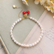 Cherry Pearl Bracelet