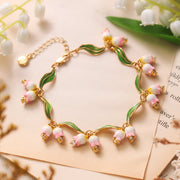 Lily Of The Valley Enamel Bracelet