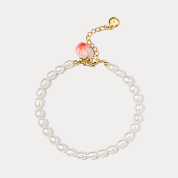 Peach Pearl Bracelet