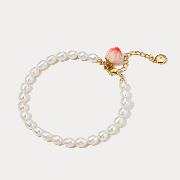 Peach Pearl Bracelet