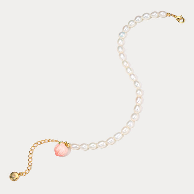 Peach Pearl Bracelet