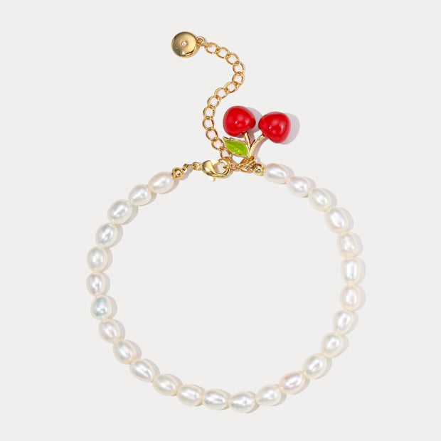 Cherry Pearl Bracelet