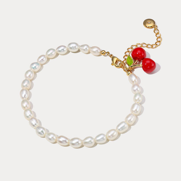 Cherry Pearl Bracelet