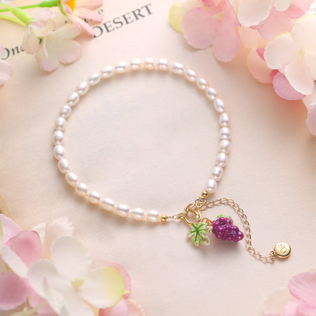 Grape Pearl Bracelet