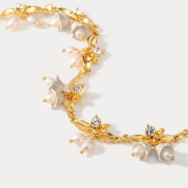 Golden Lily of The Valley Bracelet