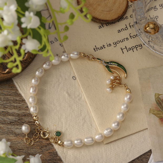 Lily Of The Valley Pearl Bracelet