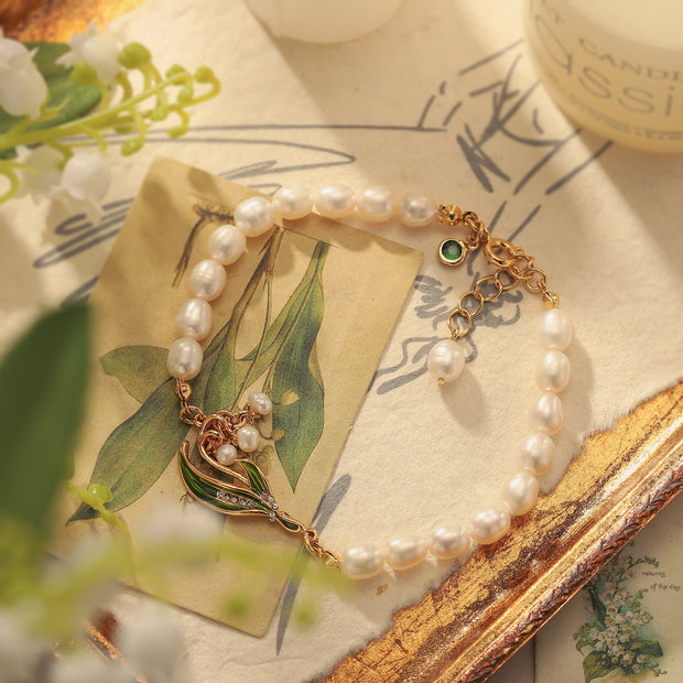 Lily Of The Valley Pearl Bracelet