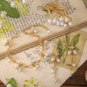 Golden Lily of The Valley Bracelet