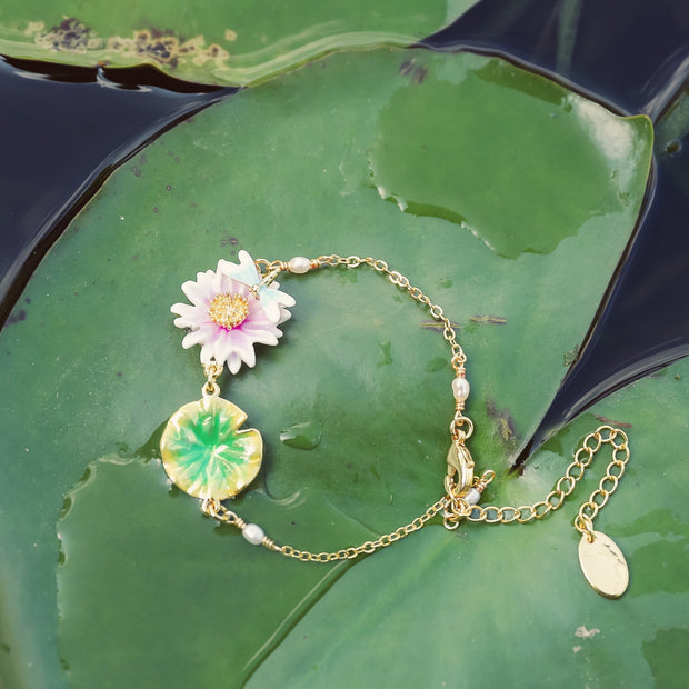 Lotus Dragonfly Bracelet