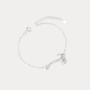 Silver Ginkgo Leaf Bracelet