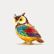 Colorful Owl Jeweled Trinket Box