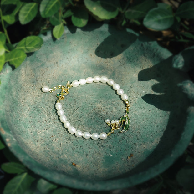 Lily Of The Valley Pearl Bracelet