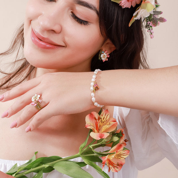 Purple Lily Of The Valley Bracelet