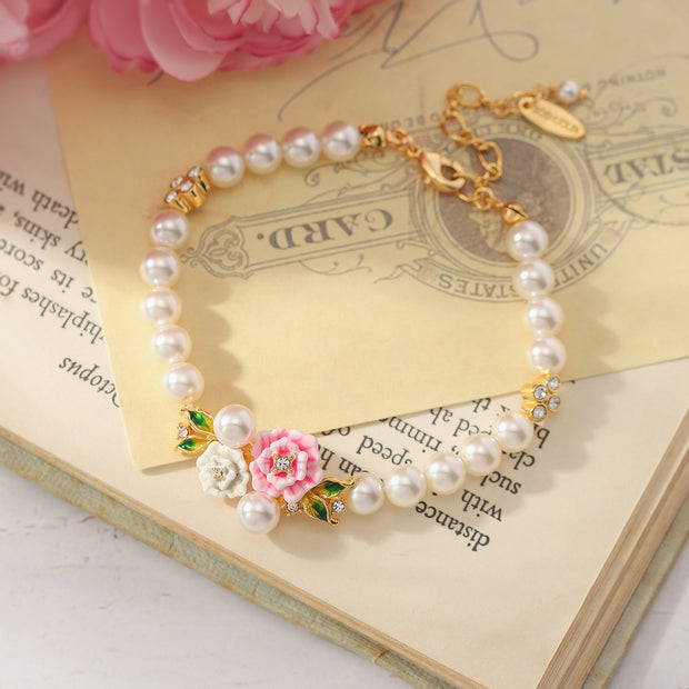 Wild Rose Pearl Bracelet