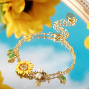 Sunflower Bee Bracelet