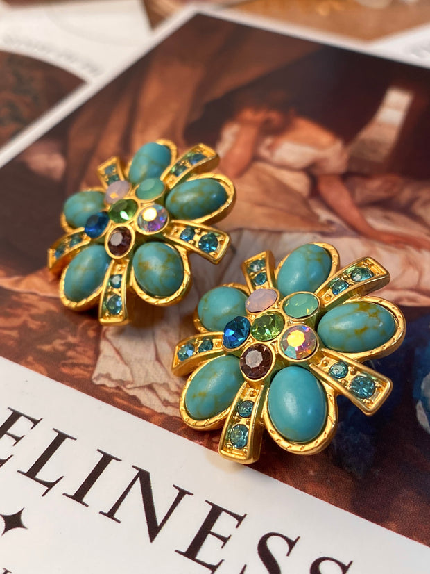 "Edelweiss" natural turquoise earrings