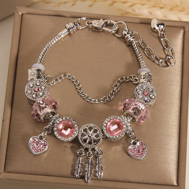 original design crystal gemstone charm bracelet