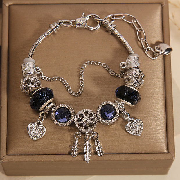 original design crystal gemstone charm bracelet