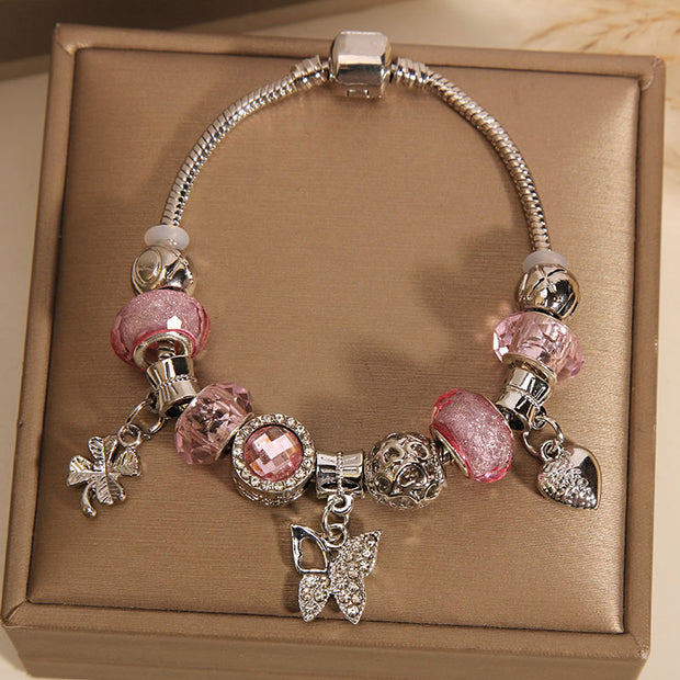 original design crystal gemstone charm bracelet