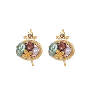 handmade baroque pearl earrings