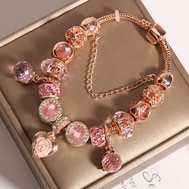 original design crystal gemstone charm bracelet