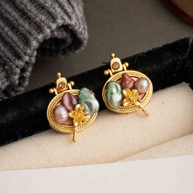 handmade baroque pearl earrings