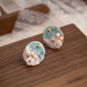 handmade baroque pearl earrings