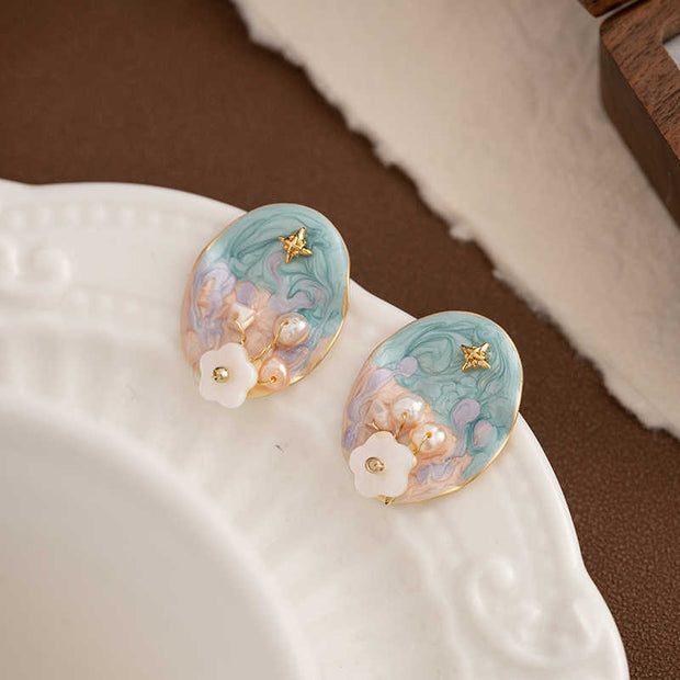 handmade baroque pearl earrings