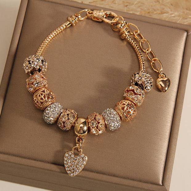 original design crystal gemstone charm bracelet