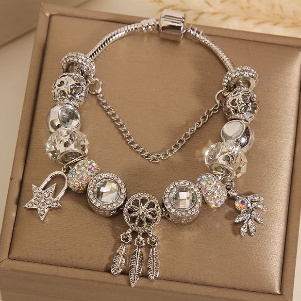 original design crystal gemstone charm bracelet