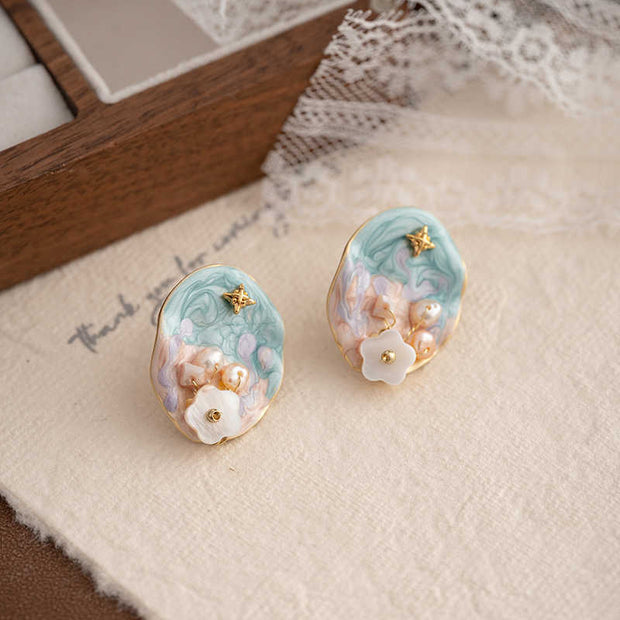 handmade baroque pearl earrings