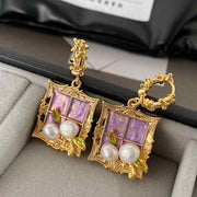 handmade baroque pearl earrings