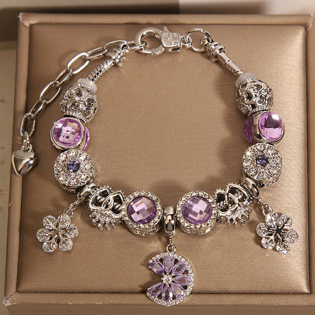 original design crystal gemstone charm bracelet