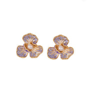 wonderful flower pearl earrings