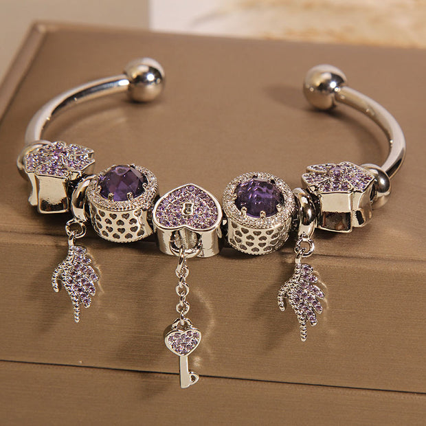 original design crystal gemstone charm bracelet