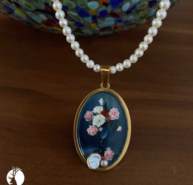 handmade baroque pearl pendant