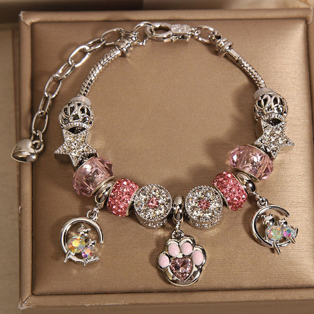 original design crystal gemstone charm bracelet