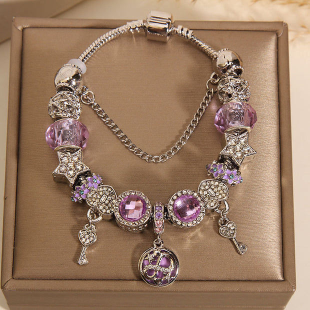 original design crystal gemstone charm bracelet