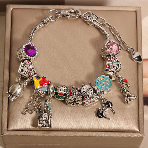 original design crystal gemstone charm bracelet