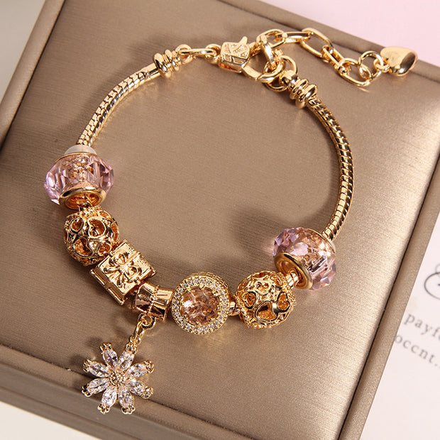 original design crystal gemstone charm bracelet