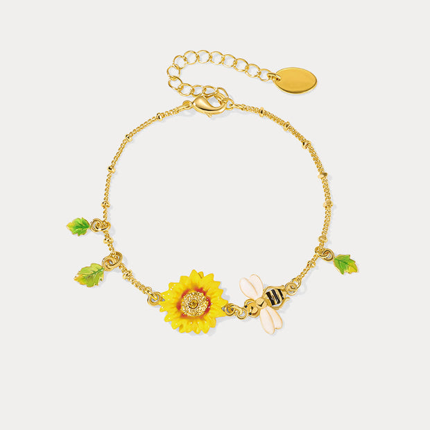 Sunflower Bee Bracelet