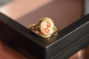 Retro Opal Murano Old Glass Vintage Adjustable Rings