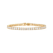 14K Gold Plated 3mm Cubic Zirconia Classic Tennis Bracelet