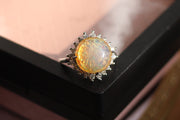 Retro Opal Murano Old Glass Vintage Adjustable Rings