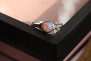 Retro Opal Murano Old Glass Vintage Adjustable Rings